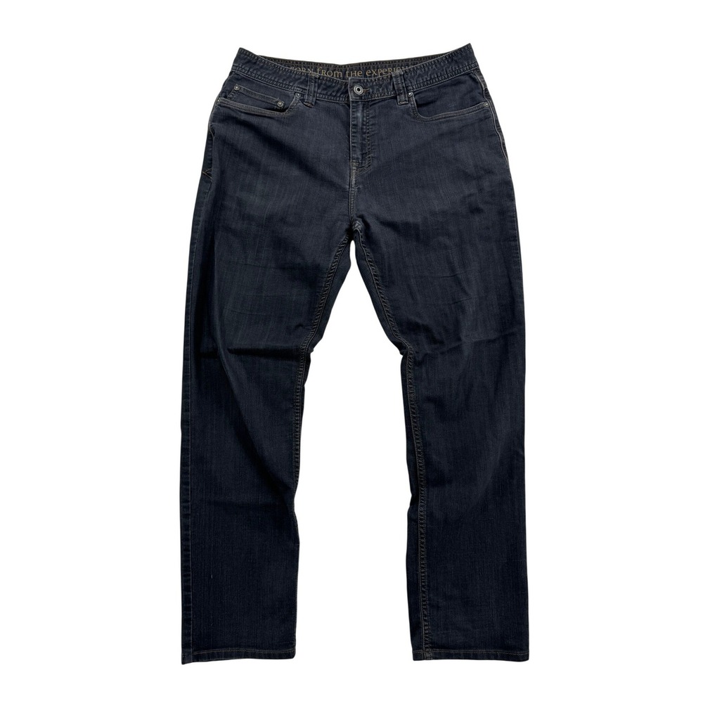 Prana Slim Fit Bridger Jeans Mens 34x32 Dark Wash Charcoal Gray Denim Pants